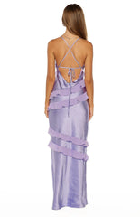 Inara Lilac Ruffle Maxi Dress