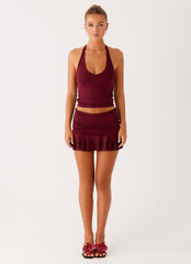 Bernie Halter Top - Raspberry Wine