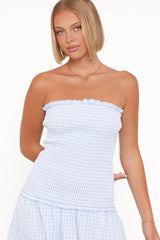 Parkway Maxi Dress - Blue Gingham
