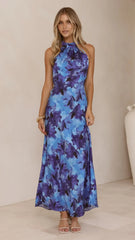 Oralia Maxi Dress - Blue Floral