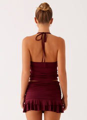 Bernie Halter Top - Raspberry Wine