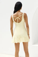 Sunkissed Waves Mini Dress Yellow