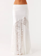 Dasie Lace Maxi Skirt - White