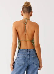 Elspeth Cowl Top - Jade Fern
