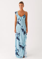 Goldsmith Maxi Dress - Blue Black Floral