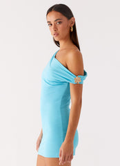 Island Time Mini Dress - Turquoise
