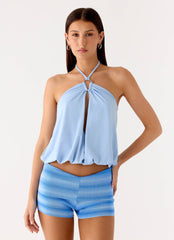 Jisoo Halter Top - Blue