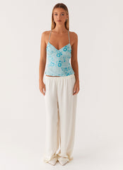 Kamilla Sequin Cami Top - Blue
