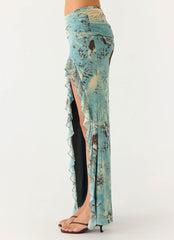 Lloyd Maxi Skirt - Aqua Blur