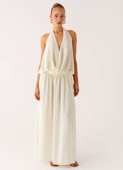 Narlah Halter Maxi Dress - Ivory
