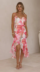 Skyla Maxi Dress - Pink Floral