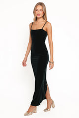 Everlee Maxi Dress - Emerald Velvet