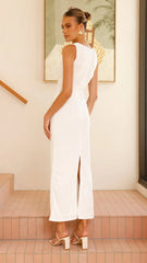 Sarsha Boatneck Maxi Dress - White