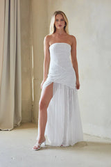 Ariana Strapless Lace Maxi Dress