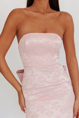 Melty Kisses Bow Back Maxi Dress Pink