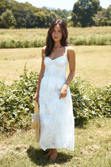 Porcelain Princess Maxi Dress White