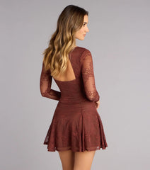 Evening Plans Lace A-Line Dress