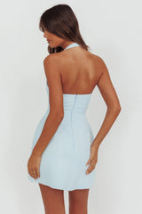 Hendrix Halterneck A-Line Mini Dress Blue