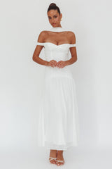 Kaycee Drop Waist Maxi Dress White