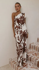 Karolina One Shoulder Maxi Dress - Ipanema Print