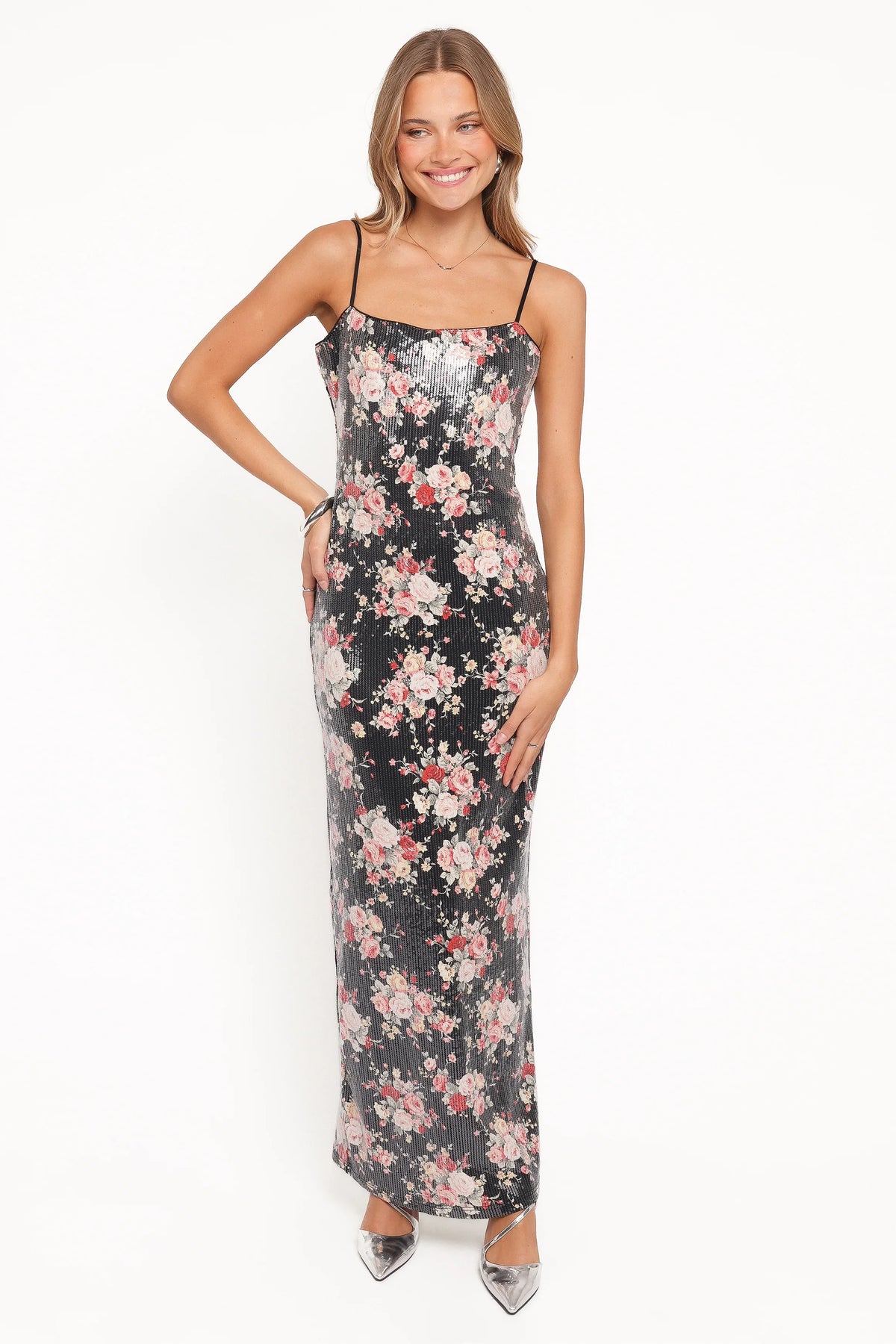 Everlee Maxi Dress - Floral Sequin