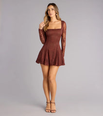 Evening Plans Lace A-Line Dress
