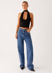 Back Again Straight Leg Denim Jeans - True Blue