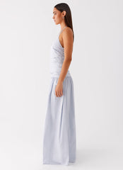 Cristina Halter Maxi Dress - Cornflower Blue