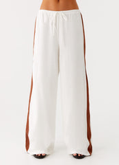 Dalida Linen Pants - Ivory