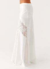 Dasie Lace Maxi Skirt - White