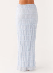 Daydreaming Low Rise Maxi Skirt - Blue