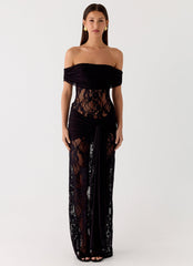 Gracie Twist Maxi Dress - Black