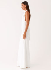 Ilaria Halter Maxi Dress - White