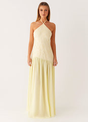 Janelle Beaded Maxi Dress - Yellow
