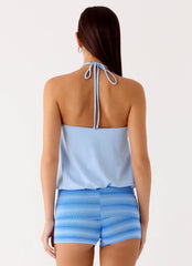 Jisoo Halter Top - Blue