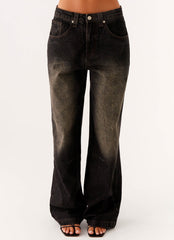 Pera Baggy Denim Jeans - Brown Wash