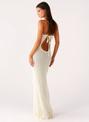 Siren Song Crochet Maxi Dress - Ivory
