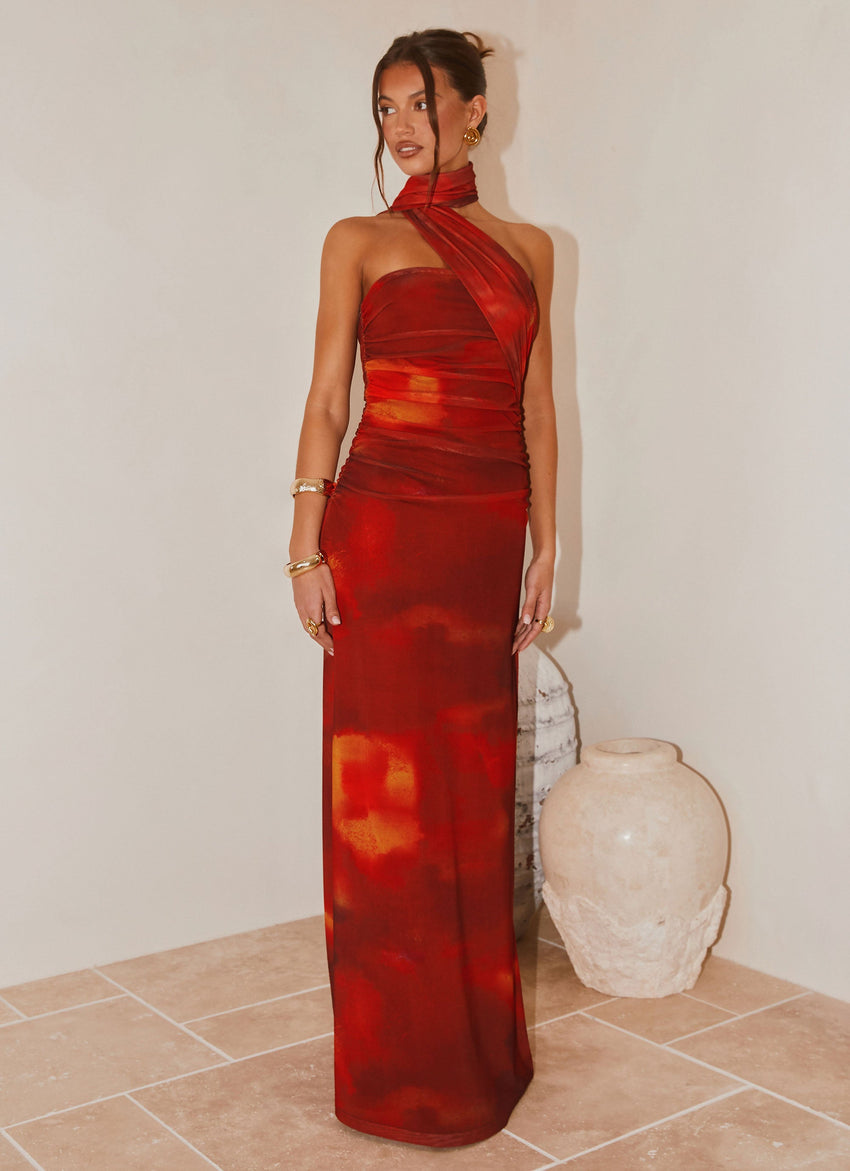 Songbird Maxi Dress - Scarlet Blur