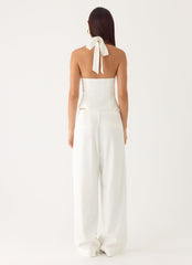 Sora Low Rise Pant - White