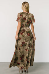 Birdie Maxi Dress | Olive Floral